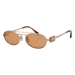 Kính Mát Nữ Miu Miu Sunglasses 0MU 54ZS 5AK40D Màu Vàng Hồng