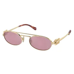 Kính Mát Nữ Miu Miu Sunglasses 0MU 54ZS ZVN50D Màu Hồng Vàng