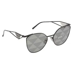 Kính Mát Nữ Prada Grey Pattern Silver Irregular Ladies Sunglasses PRADA PR 50ZS 1AB-03T Màu Xám