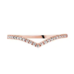 Nhẫn Nữ Pandora Sparkling Wishbone Ring Màu Vàng Hồng Size 54