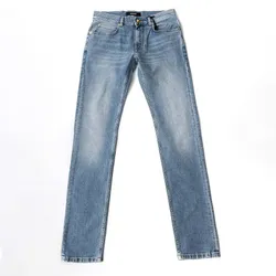 Quần Jean Nam Versace Light Blue Wash Logo Embroidered Straight Leg 1011835 1A03323 1D450 Màu Xanh Nhạt Size 30
