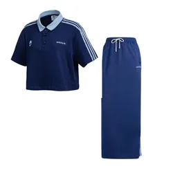 Set Áo Polo + Chân Váy Nữ Adidas IX3543 IX3538 Màu Xanh Size S (Form China)