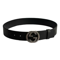 Thắt Lưng Nữ Gucci Belt Vintage Interlocking G Belt 40mm Màu Đen Size 70