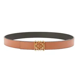 Thắt Lưng Nữ Loewe Reversible Anagram Belt In Smooth Calfskin Màu Nâu