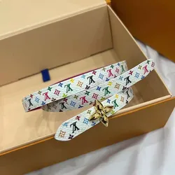Thắt Lưng Louis Vuitton LV Leather Multicolor Phối Màu Size 70
