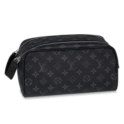 Túi Cầm Tay Louis Vuitton LV Dopp Kit Monogram Eclipse M46354 Màu Đen