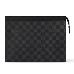 Túi Cầm Tay Nam Louis Vuitton LV Pochette Voyage MM M30840 Màu Xám