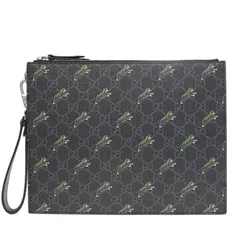 Túi Cầm Tay Nam Gucci Tiger Motif Clutch Màu Đen Họa Tiết