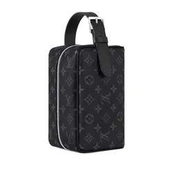 Túi Cầm Tay Nam Louis Vuitton LV Locker Dopp Kit M83113 Màu Đen N-YT