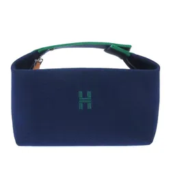 Túi Cầm Tay Hermès Bride A Brac Case Size PM Màu Xanh Dương