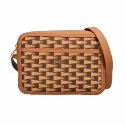 Túi Đeo Chéo Nam Bally Monogram Pattern Crossbody Bag 78ID28026 Màu Nâu