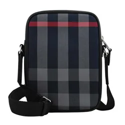 Túi Đeo Chéo Nam Burberry Paddy Check Messenger Navy And Grey 8084062 Màu Xanh Đen