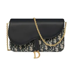Túi Đeo Chéo Nữ Dior Christian Dior Oblique Blue Fabric Crossbody Bag Màu Xanh Blue