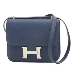 Túi Đeo Chéo Nữ Hermès Constance 18 Shoulder Bag Blue Màu Xanh Navy