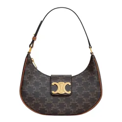Túi Đeo Vai Nữ Celine Medium Ava Triomphe Bag In Triomphe Canvas And Calfskin 114492BZJ.04LU Màu Nâu