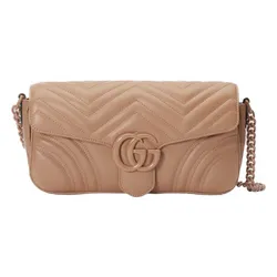 Túi Đeo Vai Nữ Gucci GG Marmont Matelassé Shoulder Bag 734814-DAAAI-2747 Màu Be