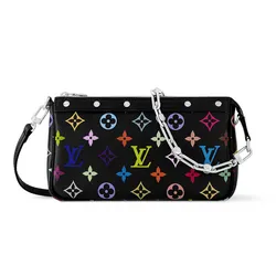 Túi Đeo Vai Nữ Louis Vuitton LV Pochette Accessoires LV x TM M13663 Màu Đen Họa Tiết