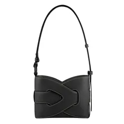 Túi Đeo Vai Nữ Polène Noodles Smooth Leather Shoulder Bags Black Màu Đen