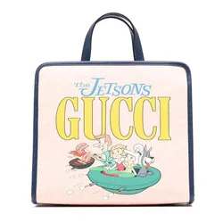 Túi Tote Nữ Gucci The Jetsons GG Monogram Tote Bag Màu Hồng