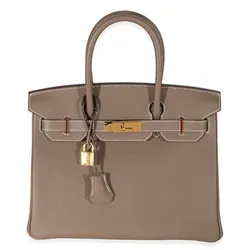Túi Xách Nữ Hermès Birkin Bag 30 Etoupe Grey Togo Leather Gold Hardware Màu Xám