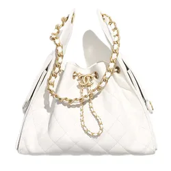Túi Xách Tay Nữ Chanel Hobo S Cariva Small Handbag AS5293 B20304 10601 Màu Trắng