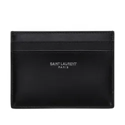 Ví Đựng Thẻ Yves Saint Laurent YSL Cardholder Leather Màu Đen 