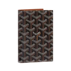 Ví Hộ Chiếu Goyard Grenelle Passport Cover Màu Đen Cam