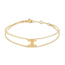 Vòng Đeo Tay Nữ Celine Triomphe Suspended Bracelet In Brass With Gold Finish 460CD6BRA 35OR Màu Vàng Gold