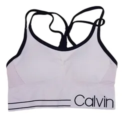 Áo Ngực Thể Thao Nữ Calvin Klein CK Womens Pink Performance Sports Bra Màu Hồng Nhạt Size S