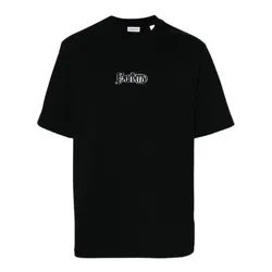 Áo Phông Nam Burberry Black With Logo 8097810 Tshirt Màu Đen Size S