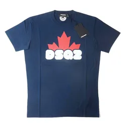 Áo Phông Nam Dsquared2 Camiseta S74GD1159 Marino Tshirt Màu Xanh Size S