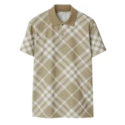 Áo Polo Nam Burberry Check Cotton Blend Polo Shirt 80891101 Phối Màu Size XS
