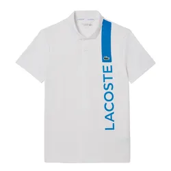 Áo Polo Nam Lacoste Ultra Dry Print Branding Tennis DH8940-00 GI6 Màu Trắng Size 2