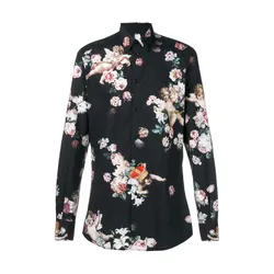Áo Sơ Mi Nam Dolce & Gabbana D&G Angel Shirt G5EJ0T HS5AJ Màu Đen Họa Tiết Size 40