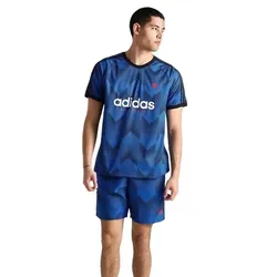 Bộ Quần Áo Nam Adidas Men Originals Soccer Inspired Allover IY3205/ IY3207 Màu Xanh Blue Size S (Form Âu)