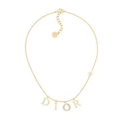 Dây Chuyền Nữ Dior Evolution Necklace Gold Finish Metal And Crystals N1308DVOCY_D301 Màu Vàng