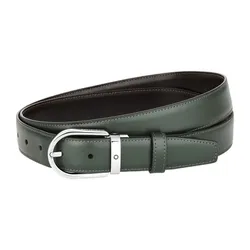 Dây Lưng Nam Montblanc Horseshoe Buckle Brown Green Reversible Màu Xanh - Nâu