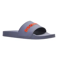 Dép Nam Dsquared2 Chữ Cam FFM0023 17205013 M4115 Màu Xanh Xám Size 40