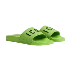 Dép Nam Dsquared2 Logo Slides FFM0023 17203516 8095 Màu Xanh Nõn Chuối Size 40
