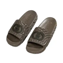Dép Nam Gucci 770801 Interlocking G Slide Màu Nâu Sẫm Size 39