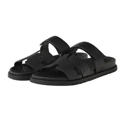 Dép Nam Hermès Chypre Sandal Black Màu Đen Size 41