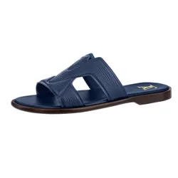 Dép Nam Louis Vuitton LV Oasis Mules Marine Màu Xanh Navy Size 40