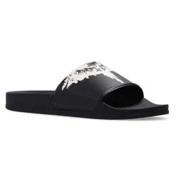 Dép Nam Marcelo Burlon Black Rubber Slides With Logo CMIC001F21 PLA001-1004 Màu Đen Size 40