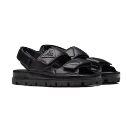 Dép Prada Padded Nappa Leather Sandals Black 1X721M_038_F0002_F_020 Màu Đen Size 36