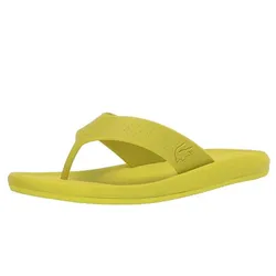 Dép Xỏ Ngón Lacoste Men's Croco Sandal Màu Vàng Bơ Size 40.5