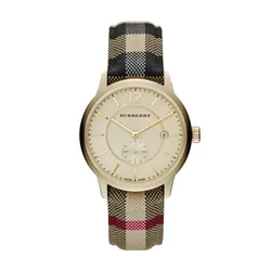 Đồng Hồ Nam Burberry The Classic Horseferry Gold 40mm BU10001 Màu Be Kẻ