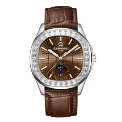 Đồng Hồ Nam Carnival Aquanus 8113G2-VT-DD-N (8113G2) Màu Nâu Bạc