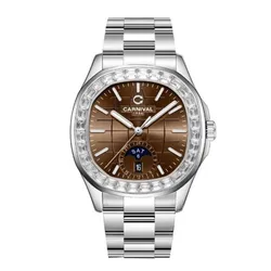 Đồng Hồ Nam Carnival  Aquanus Automatic Watch 8113G2-VT-N ( 8113G2 ) Màu Bạc/Nâu