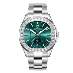 Đồng Hồ Nam Carnival  Aquanus Automatic Watch 8113G2-VT-XL ( 8113G2 ) Màu Bạc/Xanh