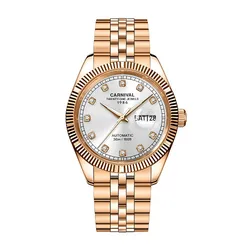 Đồng Hồ Nam Carnival Automatic Watch 8131G-VH-T (8131G) Màu Vàng Hồng Bạc